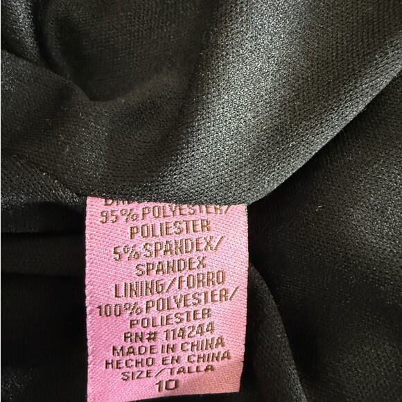 Eliza J Black Pleated V-Neck Sleeveless Sheath Dress Size 10 Classic Chic - Picture 12 of 14